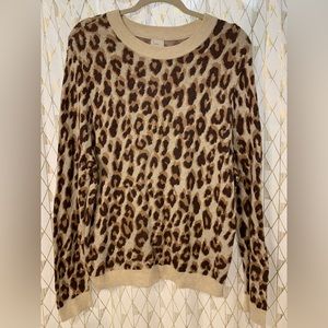 A New Day Leopard Print Sweater L